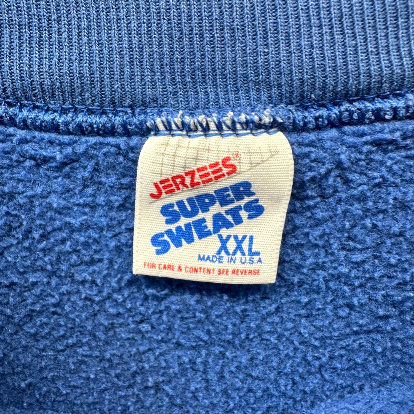 Jerzees VINTAGE Jerzees Sweatshirt Adult 2XL Blue Mens 90s Made in USA Irish OLGC Sweatshirt Size US XXL / EU 58 / 5 - 6 Thumbnail