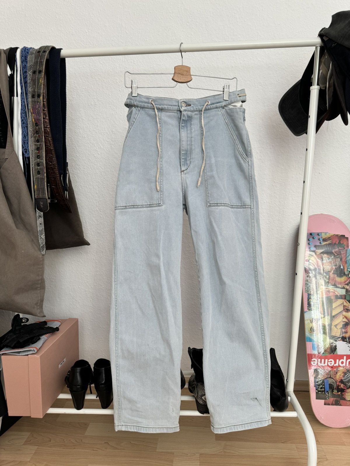 image of Ss20 Nanushka Baggy Jeans In Blue, Men's (Size 32)