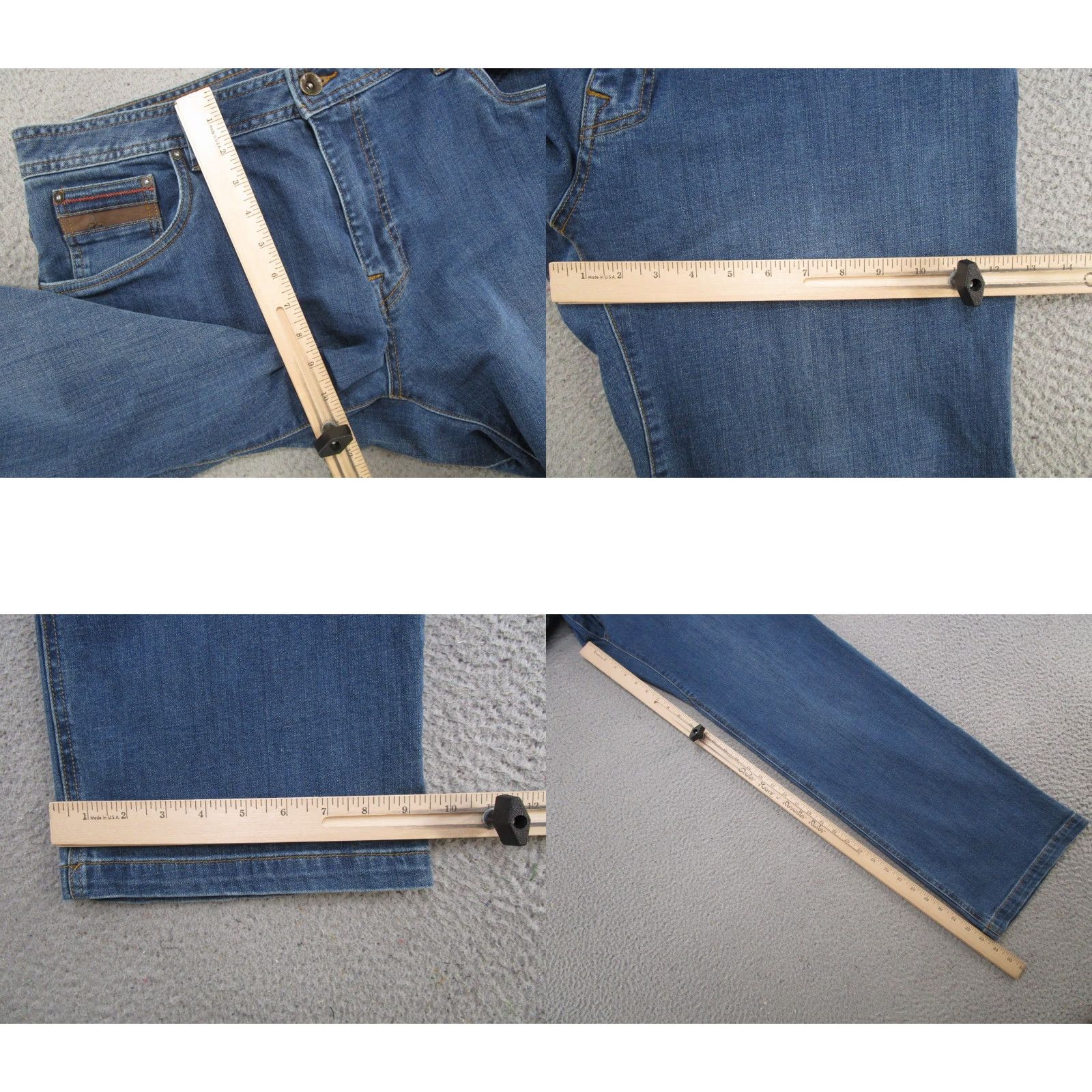 Prana prAna Axiom Jeans Mens Size 36x34 Blue Denim Organic Cotton Stretch Medium Wash Size US 36 / EU 52 - 8 Thumbnail
