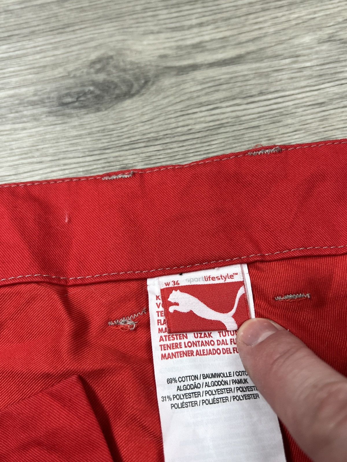 Puma Puma x Ducati Corse MotoGP Team Issue Cargo Pants Red Sz 36 Size US 36 / EU 52 - 9 Thumbnail