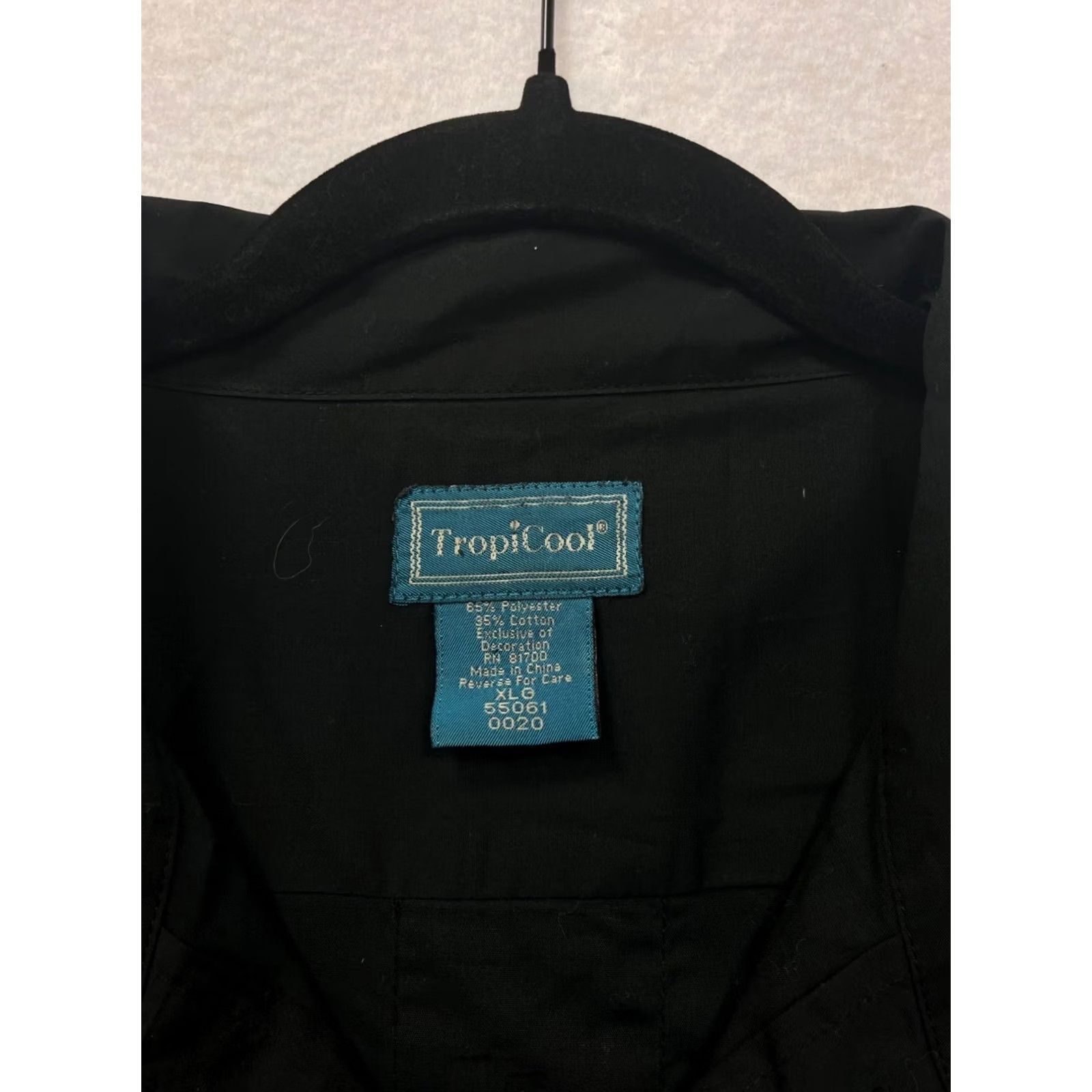Vintage Mens Black TropiCool Guayabera Shirt XL Short Sleeve Button-Up Mens XL Black Tropicool Guayabera Shirt Short Sleeve Button-Up Size US XL / EU 56 / 4 - 3 Thumbnail