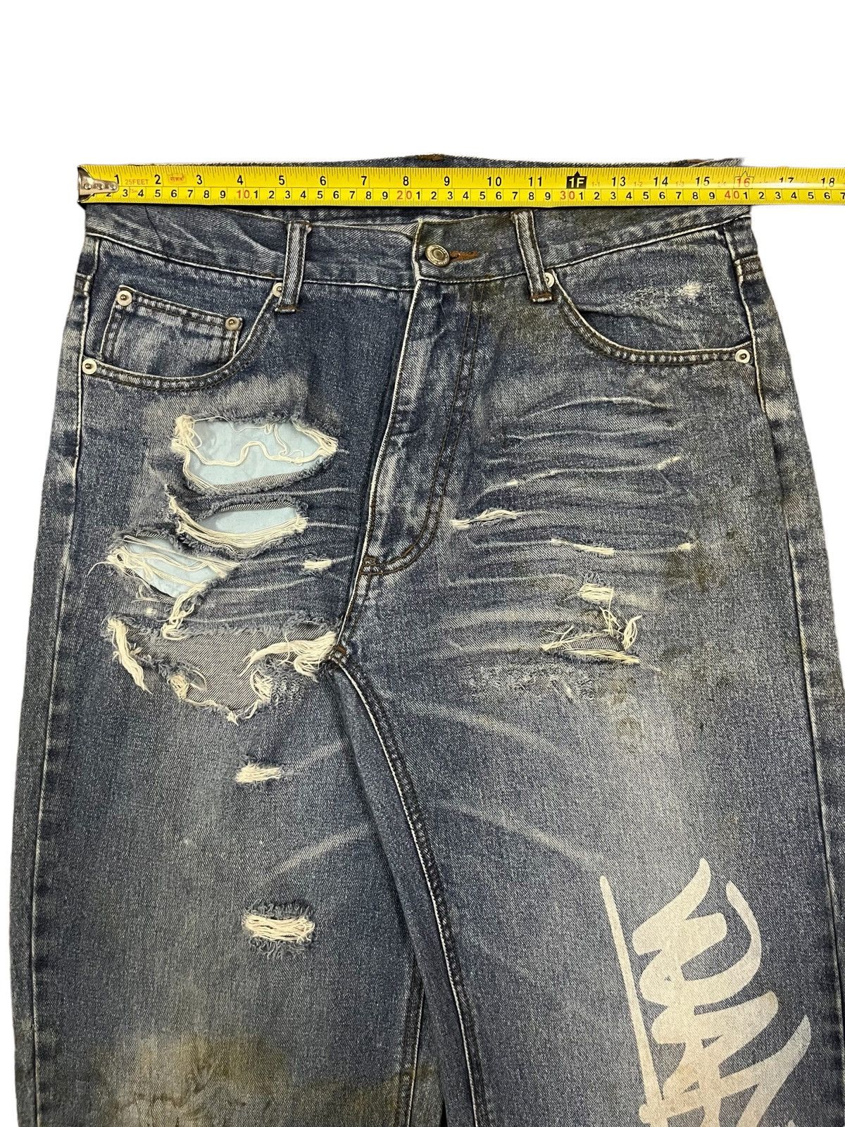 Japanese Brand Vintage Japanese Brand Graffiti Distressed Baggy Style Jeans Size US 32 / EU 48 - 10 Thumbnail