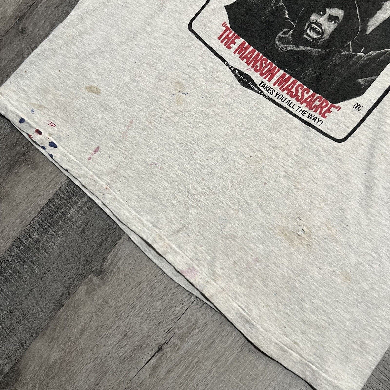 Hanes VTG Helter Skelter Charles Manson 90s Horror Movie Rare Tee Size US XL / EU 56 / 4 - 5 Thumbnail