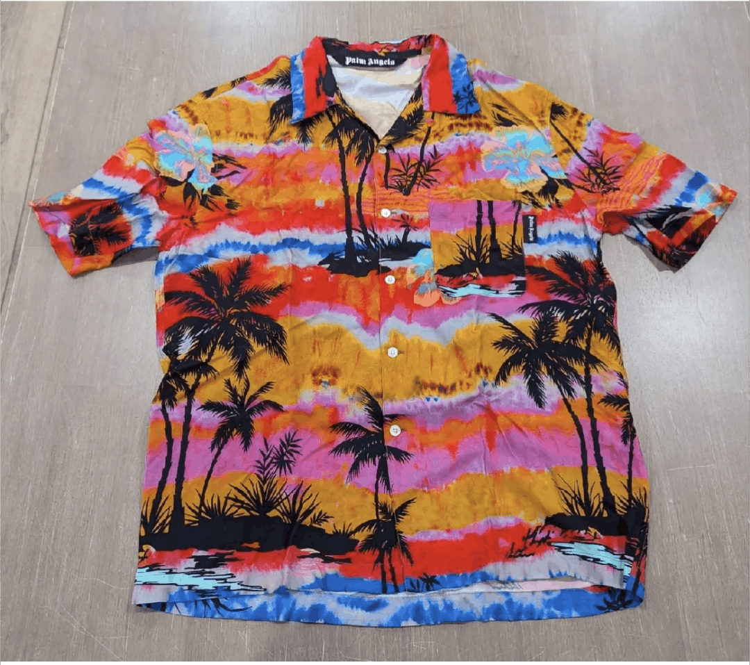 Palm Angels PALM ANGELS Psychedelic Palms Camp Shirt 46 US Small Size US S / EU 44-46 / 1 - 1 Thumbnail