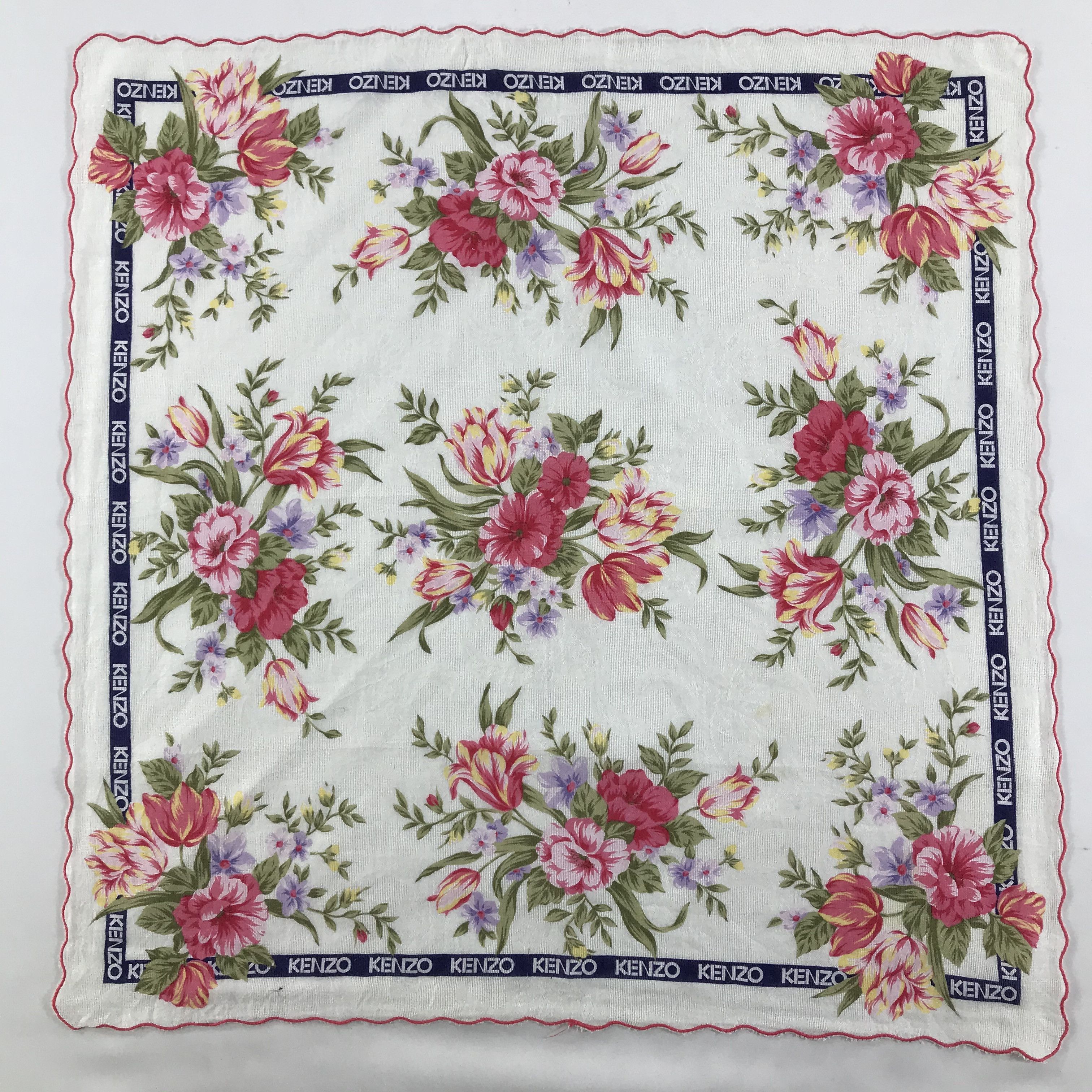 Kenzo × Vintage Kenzo Bandana / Handkerchief / Neckerchief - S1536 Size ONE SIZE - 1 Thumbnail