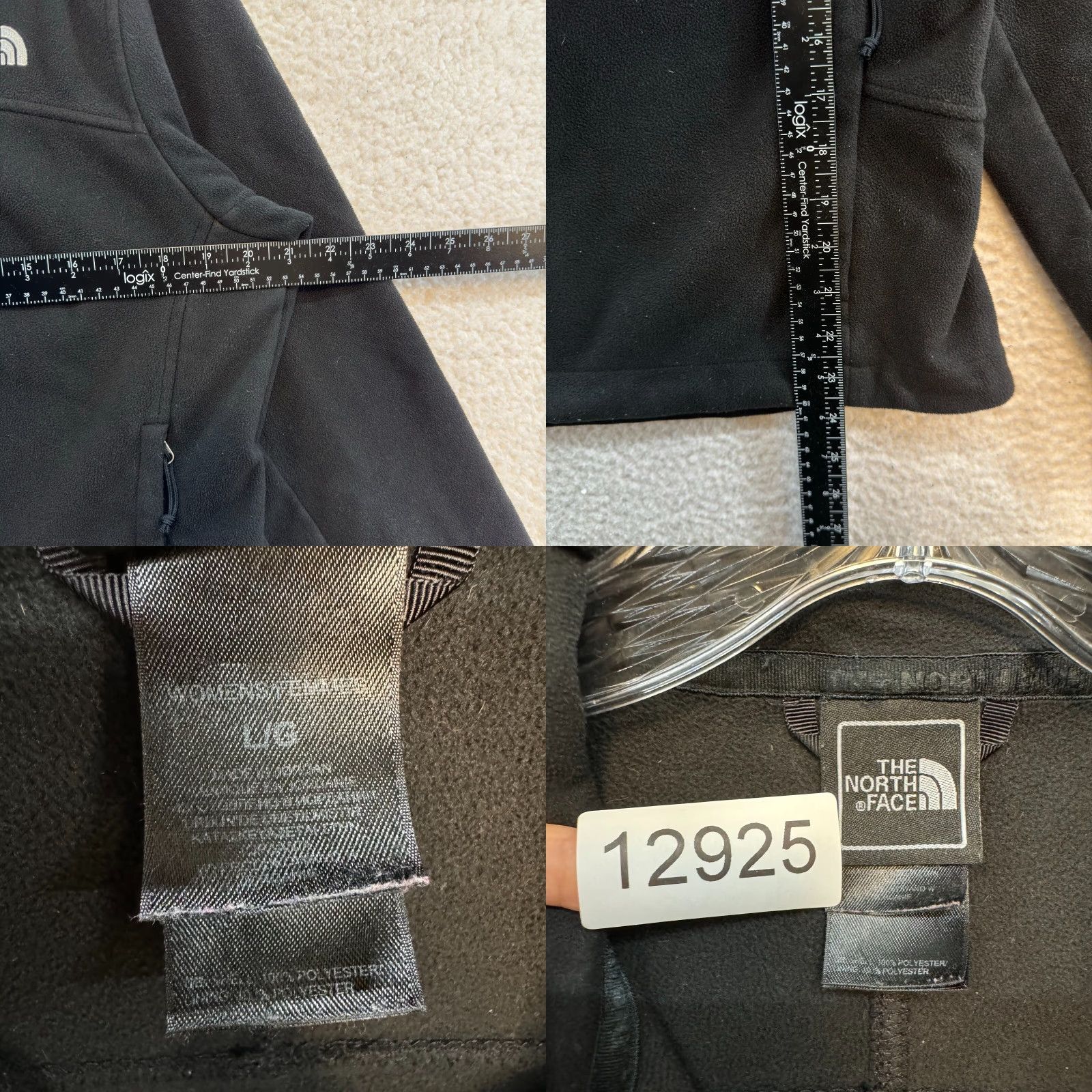 The North Face North Face Fleece Jacket Womens Large Black Logo Full Zip Sweater Size L / US 10 / IT 46 - 8 Thumbnail