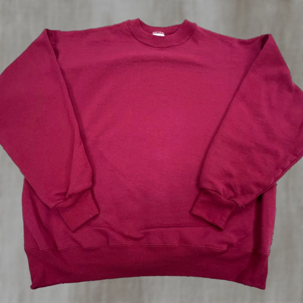 Hanes VINTAGE Hanes Sweatshirt Mens L Red Crewneck 90s 50/50 Cotton Blend Heavyweight Plain Size US L / EU 52-54 / 3 - 1 Thumbnail