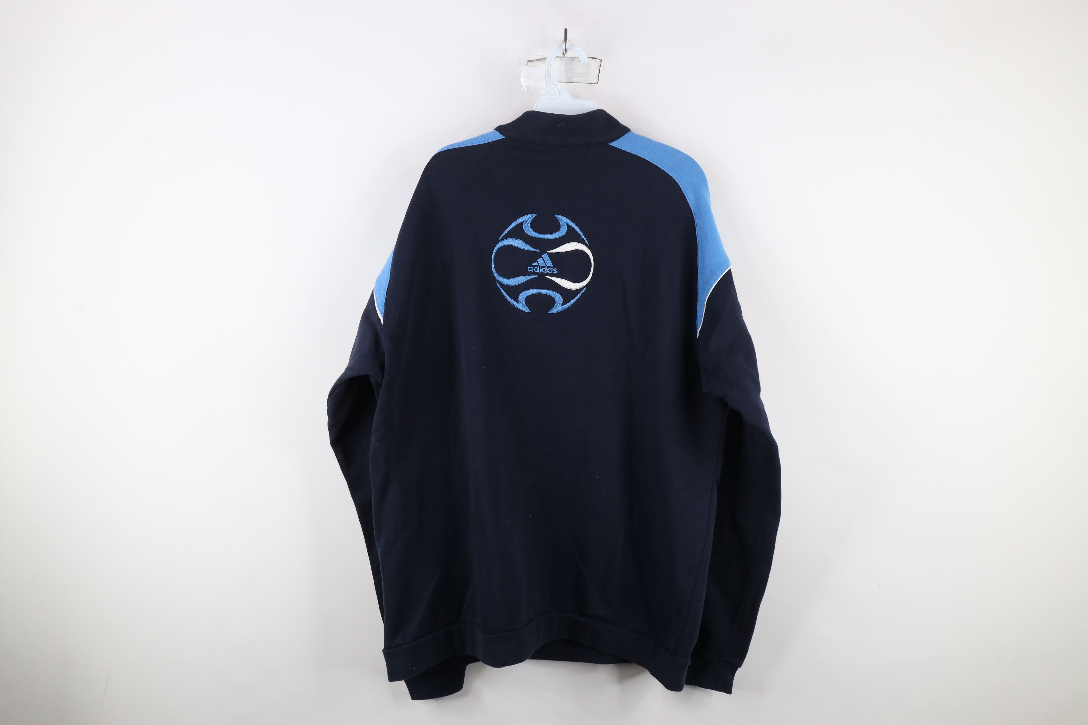 Adidas × Vintage Vintage Adidas Soccer Spell Out Half Zip Pullover Sweatshirt Size US XL / EU 56 / 4 - 12 Thumbnail