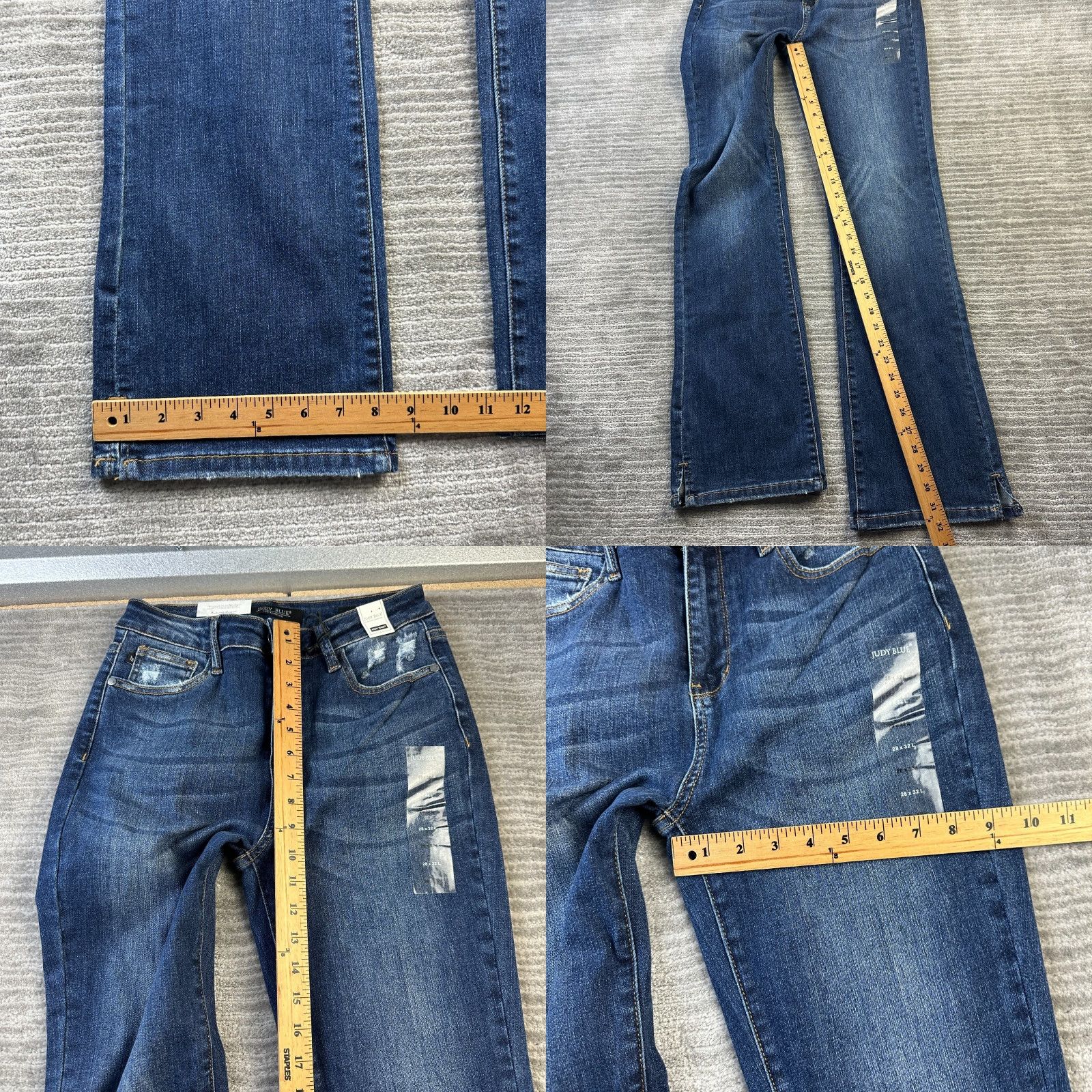 Denime Judy Blue Jeans Womens 7 28x32 Blue Denim Slim Bootcut Size 28" / US 6 / IT 42 - 8 Thumbnail