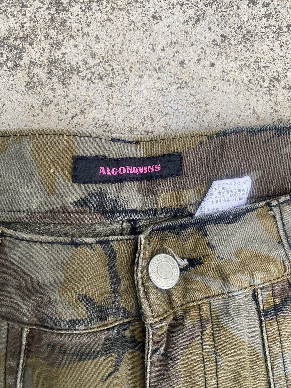 Japanese Brand Flare Jeans Algonquins Camo Zipper Bootcut Size US 31 - 11 Thumbnail