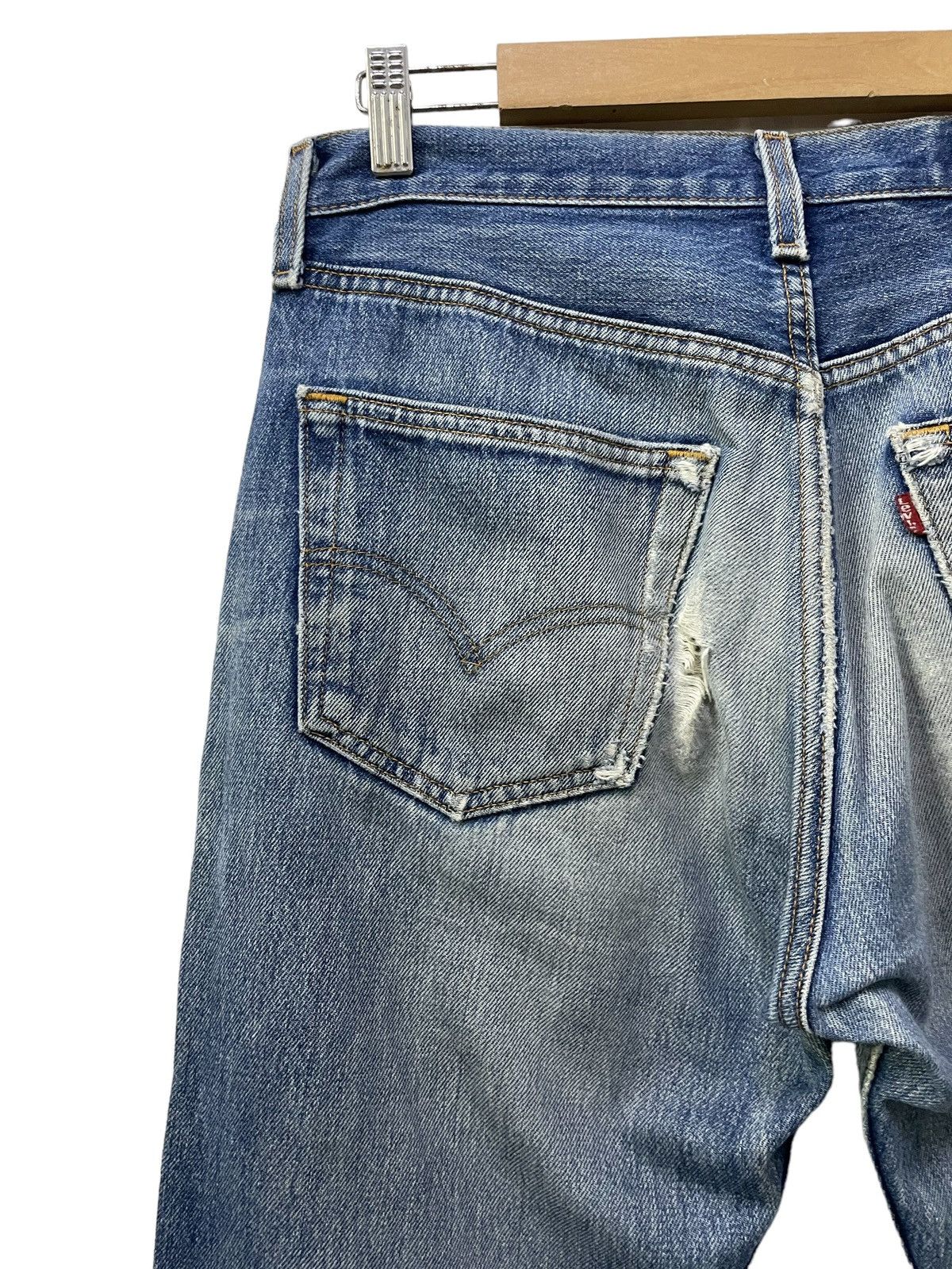 Levi's × Vintage Vintage 90s Levis 501 Japan Made Distressed Repaired Jeans Size US 30 / EU 46 - 12 Thumbnail