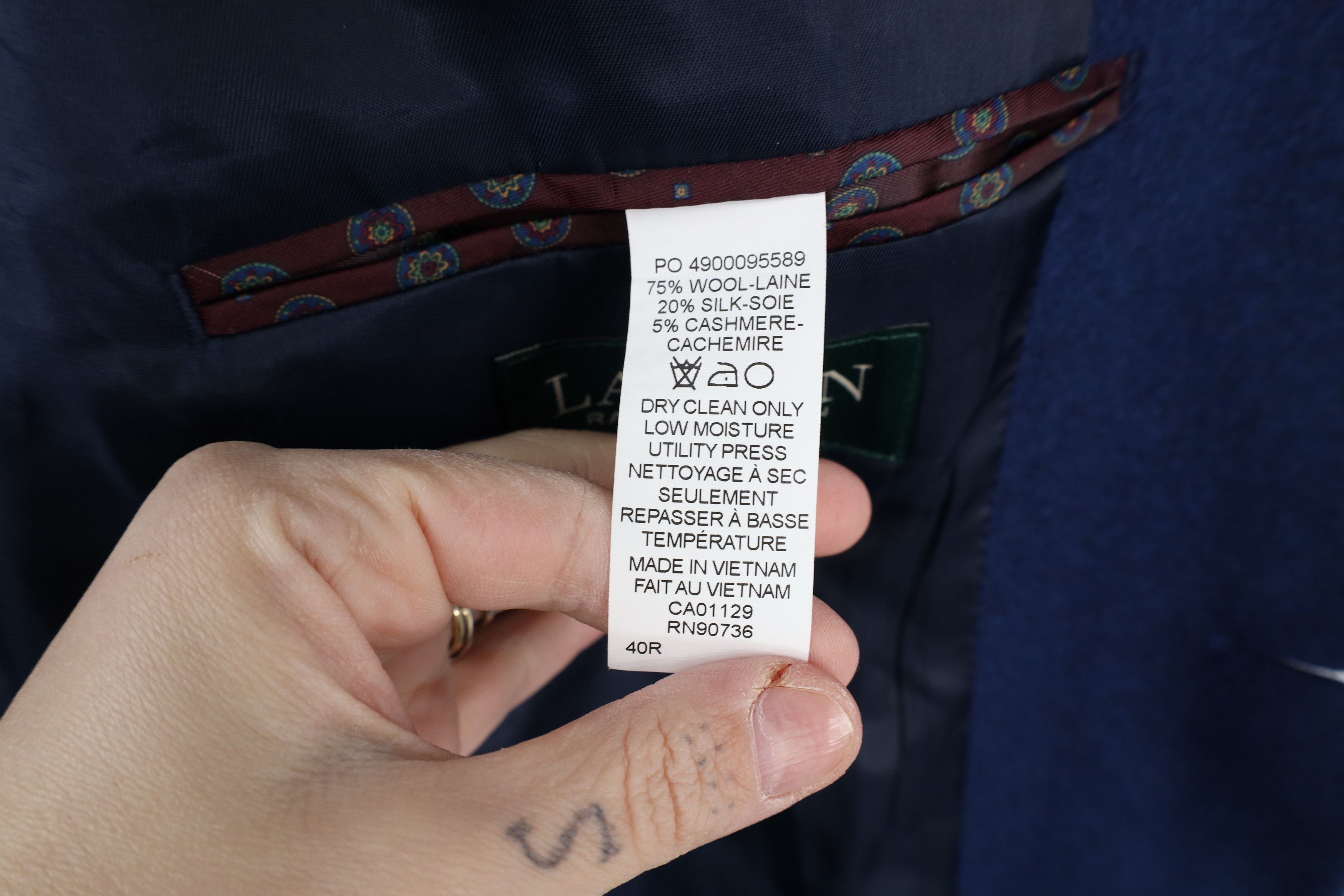 Ralph Lauren × Vintage Ralph Lauren Cashmere Blend 2 Button Suit Coat Jacket Blazer Size US XL / EU 56 / 4 - 11 Thumbnail