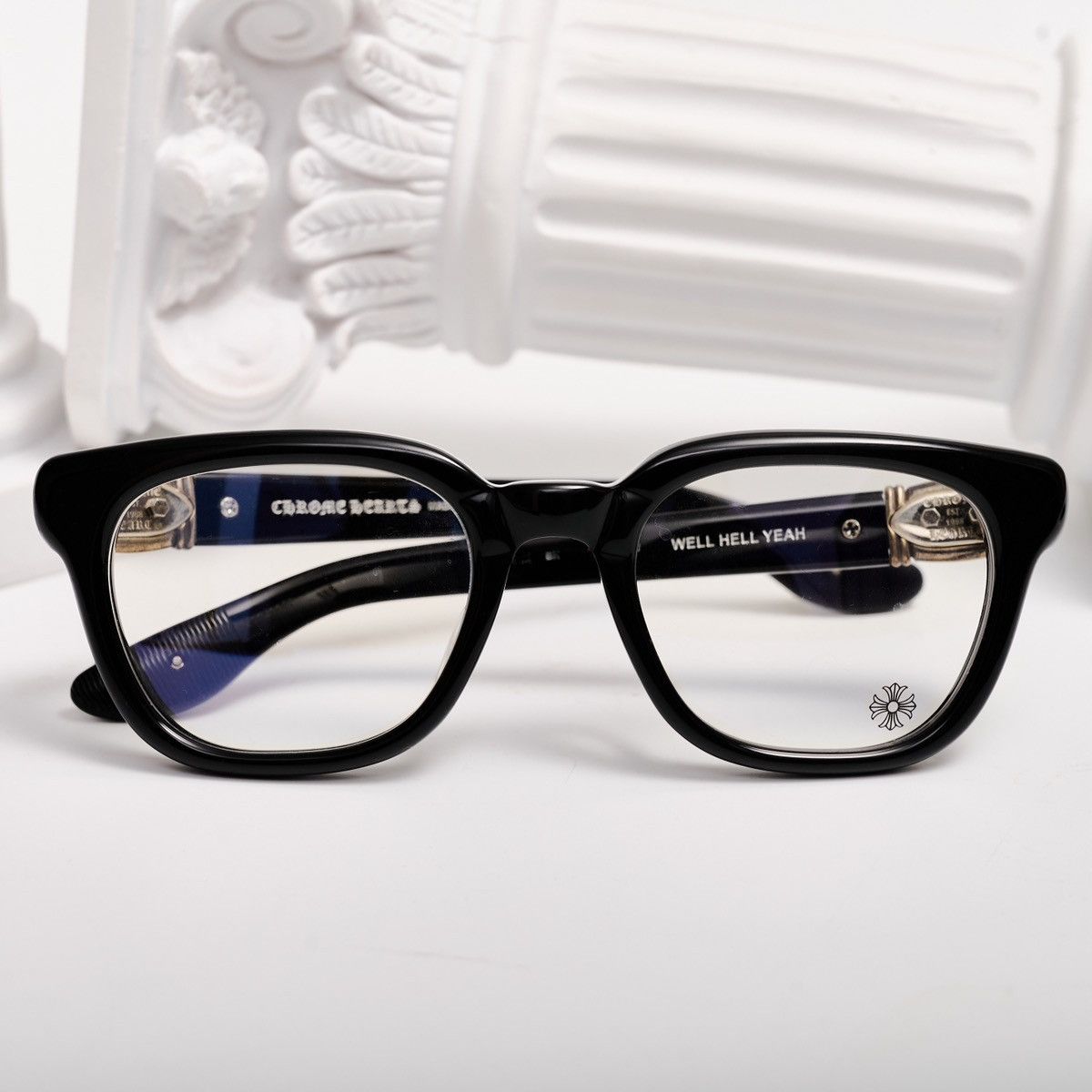 Chrome Hearts CHROME HEARTS WELL HELL YEAH BLACK GLASSES Size ONE SIZE - 6 Thumbnail