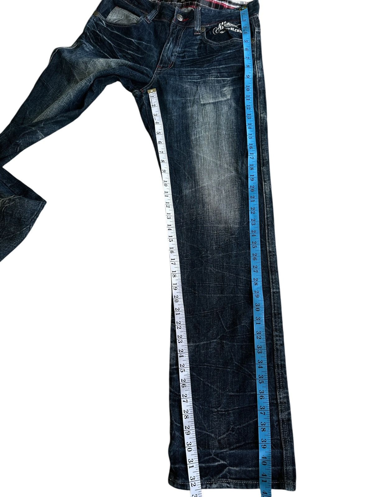 Le Grande Bleu (L.G.B.) Skull Bones Mild Life Denim Honeycomb. Size US 32 / EU 48 - 4 Thumbnail