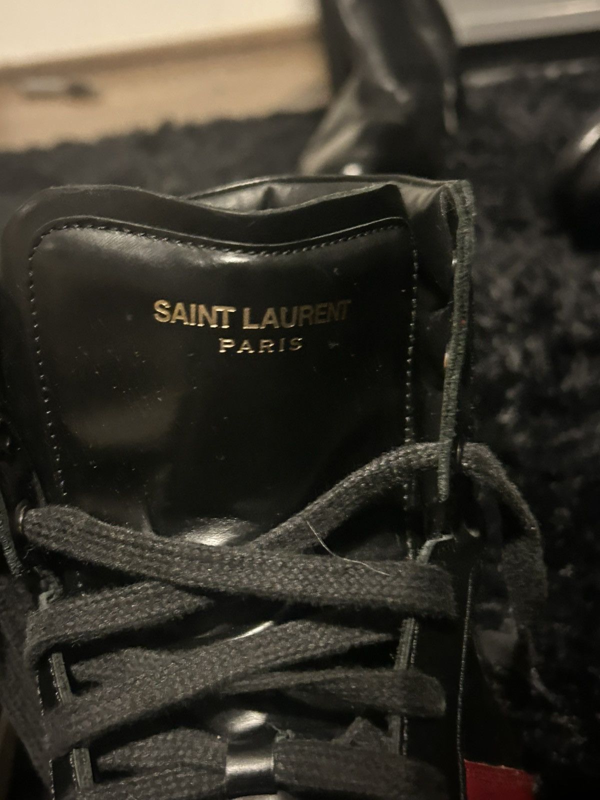 Saint Laurent Paris ysl high top sneaker Size US 11 / EU 44 - 2 Thumbnail