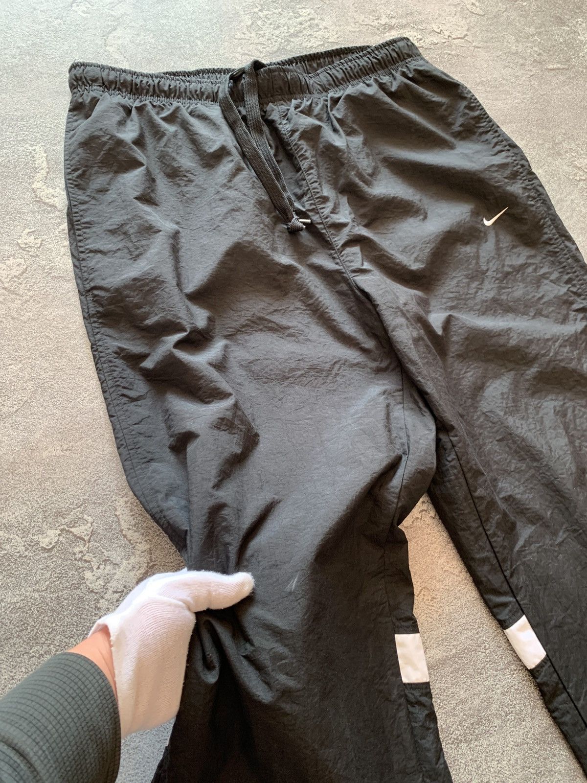Nike × Vintage VTG Nike Nylon Drill Black Track Pants Mens Size XXL Size US 36 / EU 52 - 6 Thumbnail