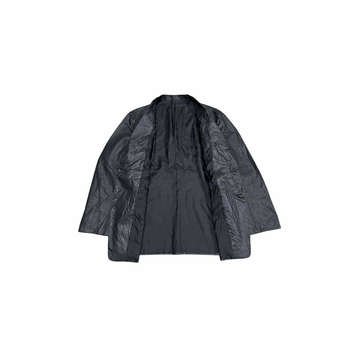 14th Addiction × If Six Was Nine × Japanese Brand 🔥Sick Y2K Japanese Waxed Black Blazer Jacket Faux Leather Size US L / EU 52-54 / 3 - 8 Thumbnail