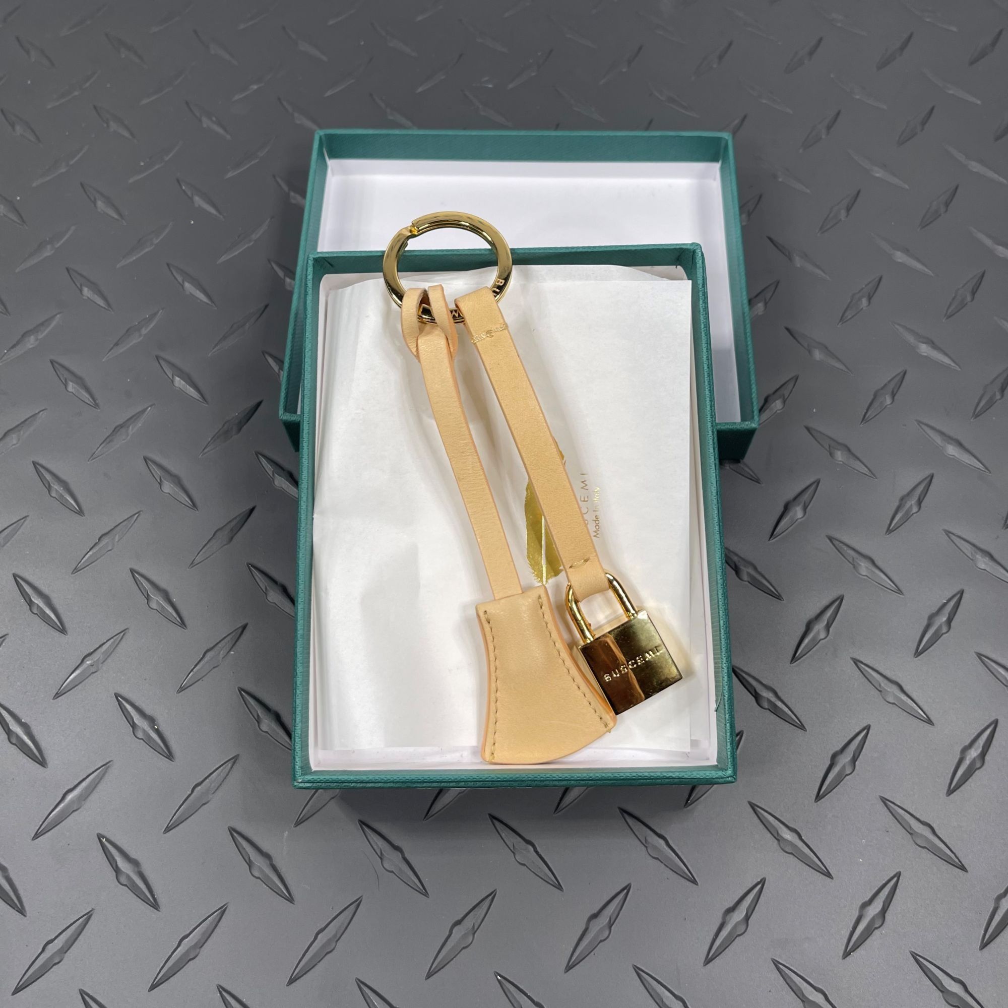 Buscemi Buscemi Lock Keyholder Flat Natural Leather Size ONE SIZE - 1 Thumbnail