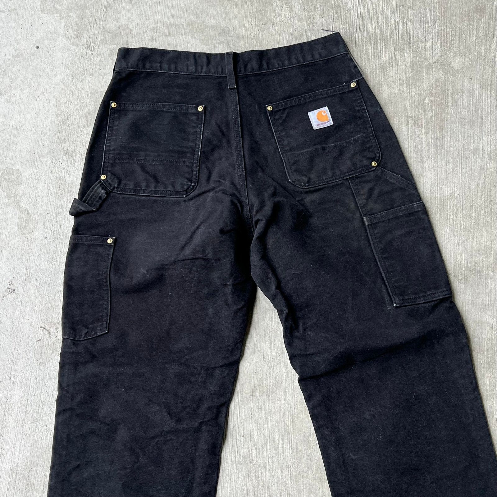Carhartt × Vintage Carhartt faded black double knee work wear carpenter pants Size US 29 - 7 Thumbnail
