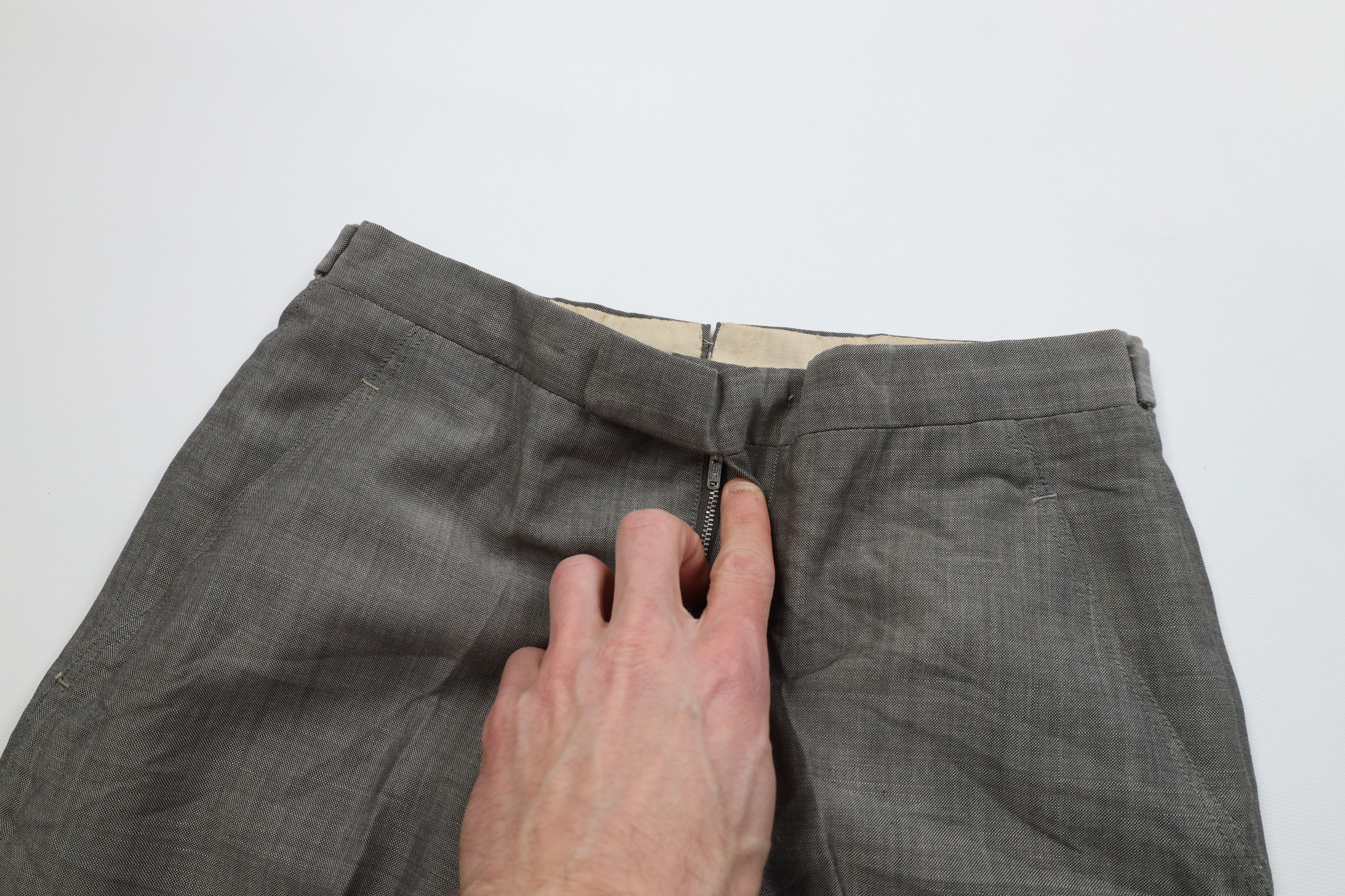 Vintage Vintage 50s Rockabilly Wool Rayon Gabardine Chino Pants USA Size US 28 / EU 44 - 7 Thumbnail