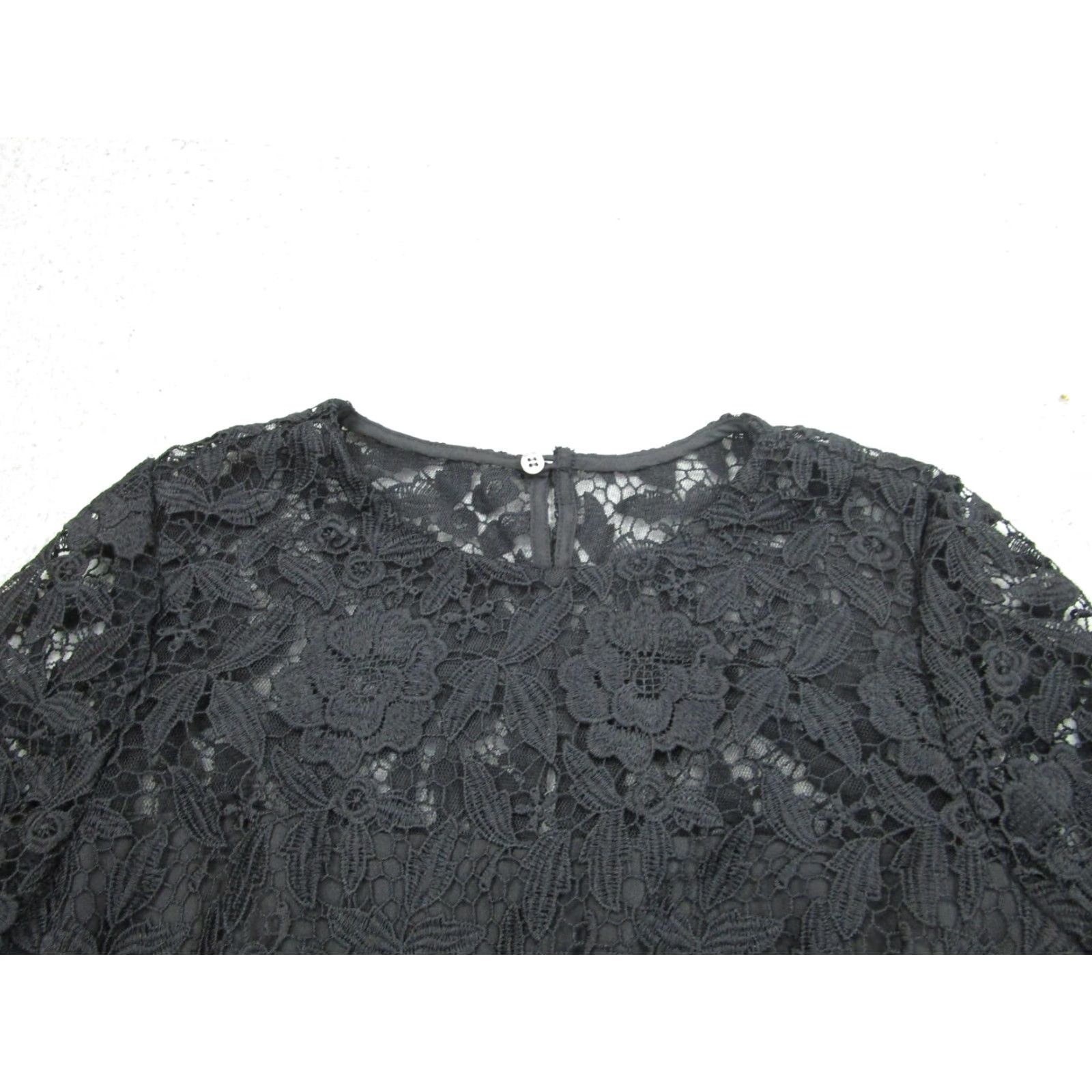 J.Crew J.CREW Collection Dress Womens 00 Black Lace 3/4 Sleeve Sheath Party Cocktail - Little Black Dress Size XXS / US 00 / IT 34 - 5 Thumbnail
