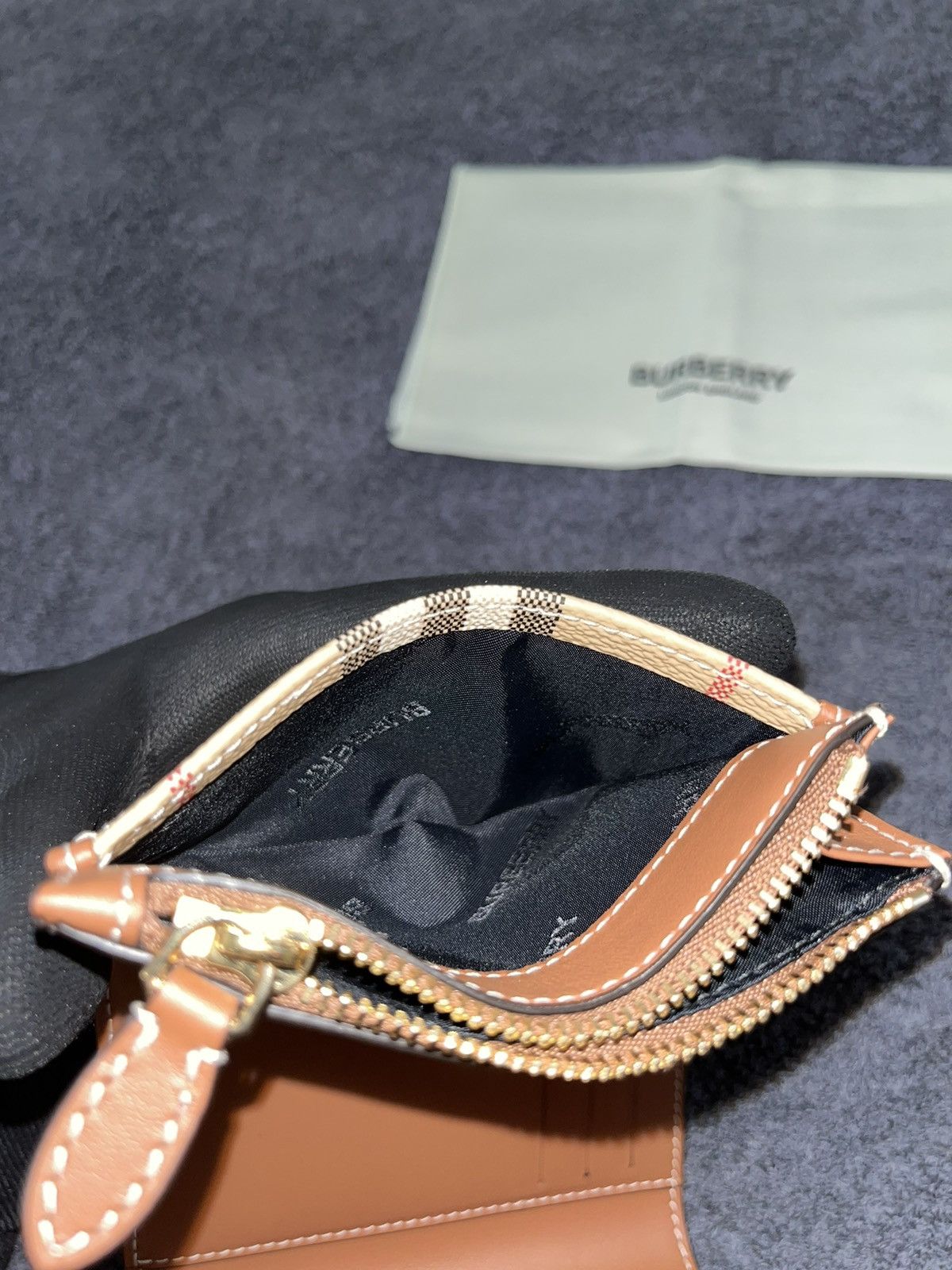 Burberry Burberry Check and Leather Small Folding Wallet Size ONE SIZE - 17 Thumbnail