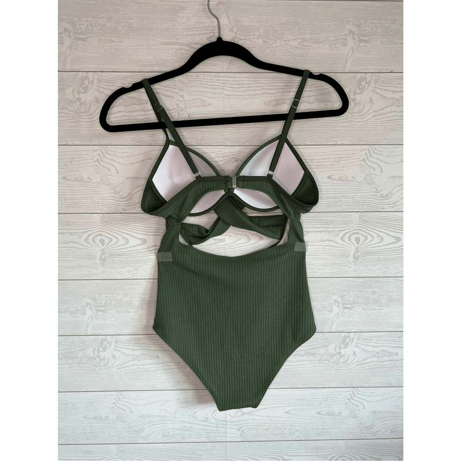 Other Cut out Wrap army green one piece swimsuit Size Small Size S / US 4 / IT 40 - 6 Thumbnail