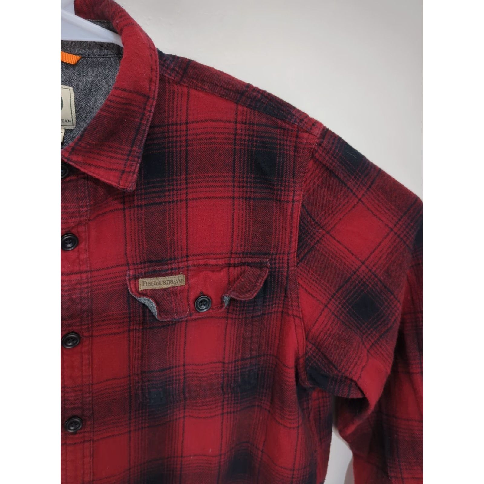 Vintage Field & Stream Flannel Shirt Mens Large Red Buffalo Plaid Long Sleeve Size US L / EU 52-54 / 3 - 5 Thumbnail