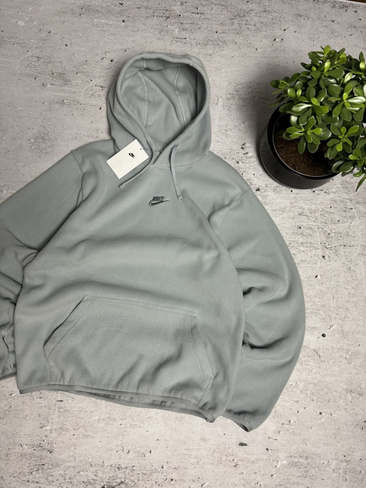 00s Nike Vintage Center Swoosh Teddy Fleece Hoodie Drill