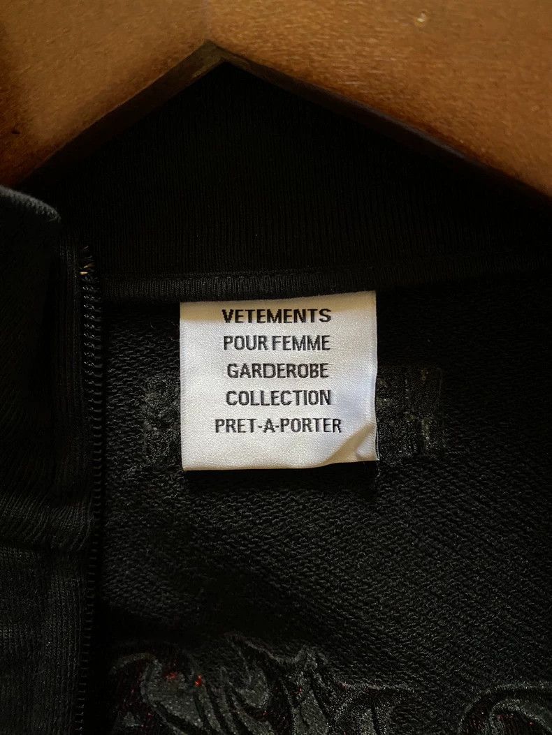 Vetements Vetements VTM Embroidered Wheat Globe Zip-Up Hoodie, M Siz Size US XS / EU 42 / 0 - 3 Thumbnail