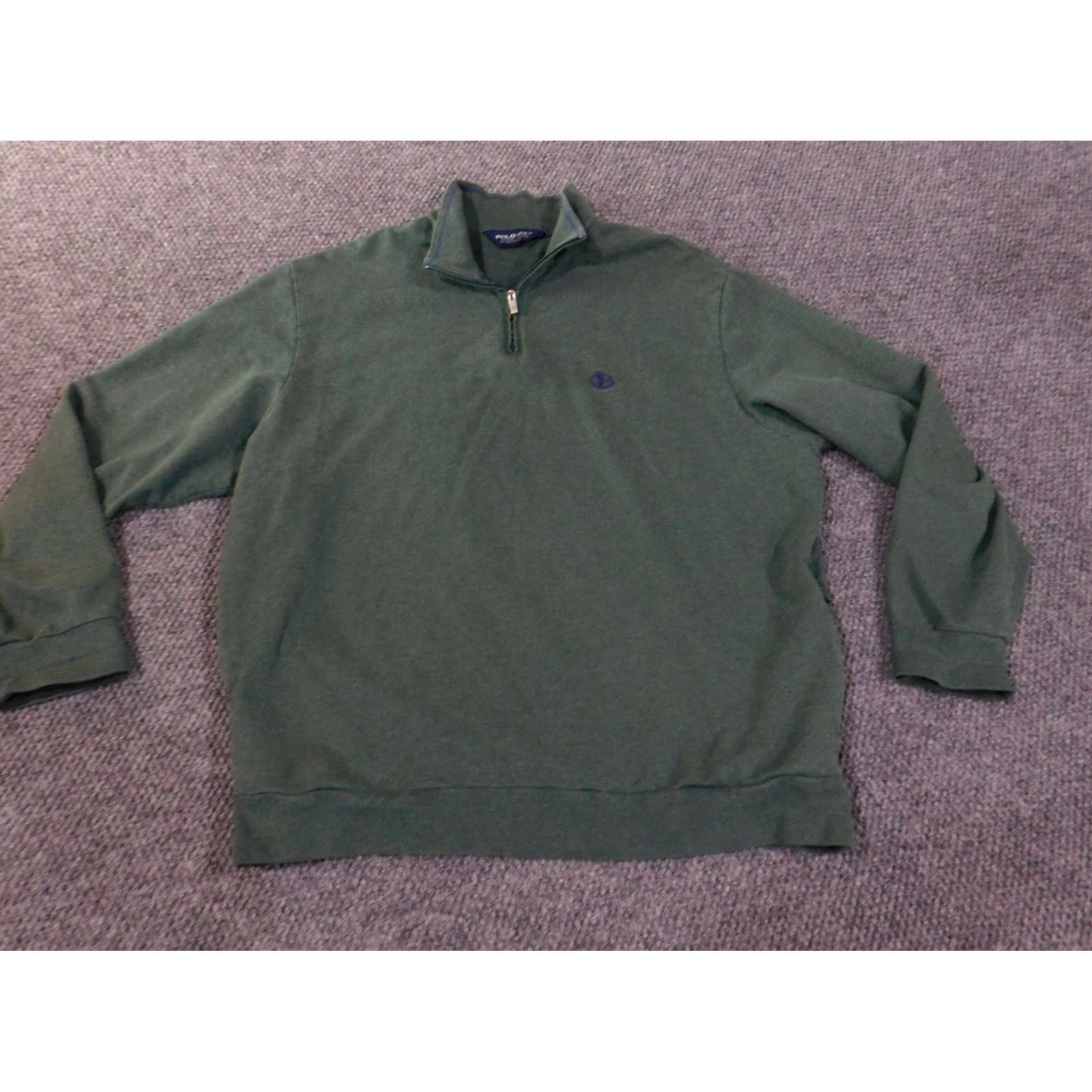 Ralph Lauren Ralph Lauren Polo Golf Sweater XL Men Green 1/4 Zip Retro Logo Pullover Knit Mock Neck Adjustable Vintage? Size US XL / EU 56 / 4 - 2 Thumbnail