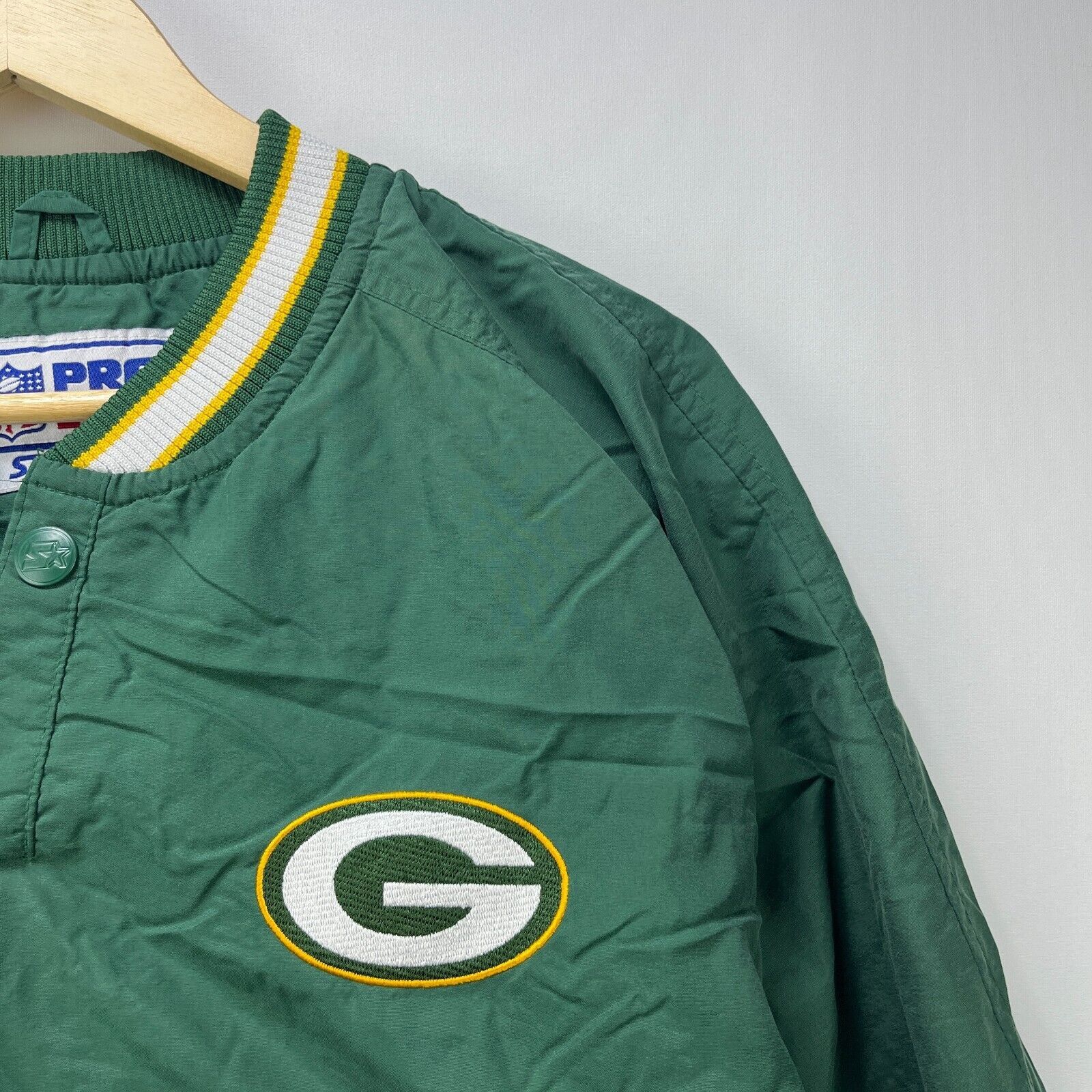 Starter × Vintage Vintage 90s Green Bay Packers Starter Pullover Jacket XL NFL Size US XL / EU 56 / 4 - 4 Thumbnail