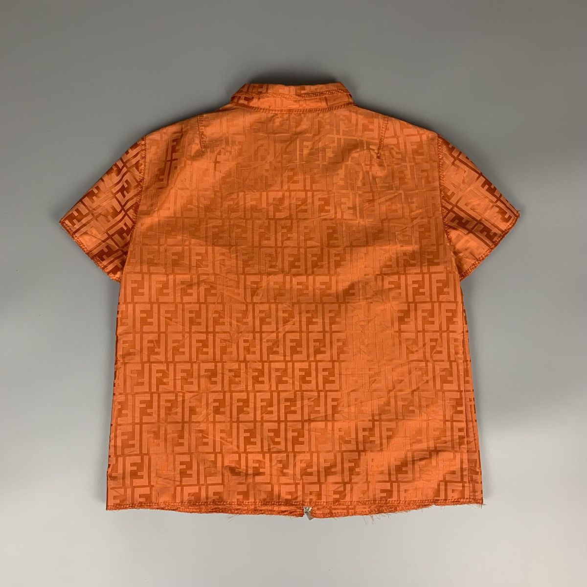 Fendi Authentic Rare Fendi Zucca FF Orange Nylone Zip Top Size US S / EU 44-46 / 1 - 2 Thumbnail