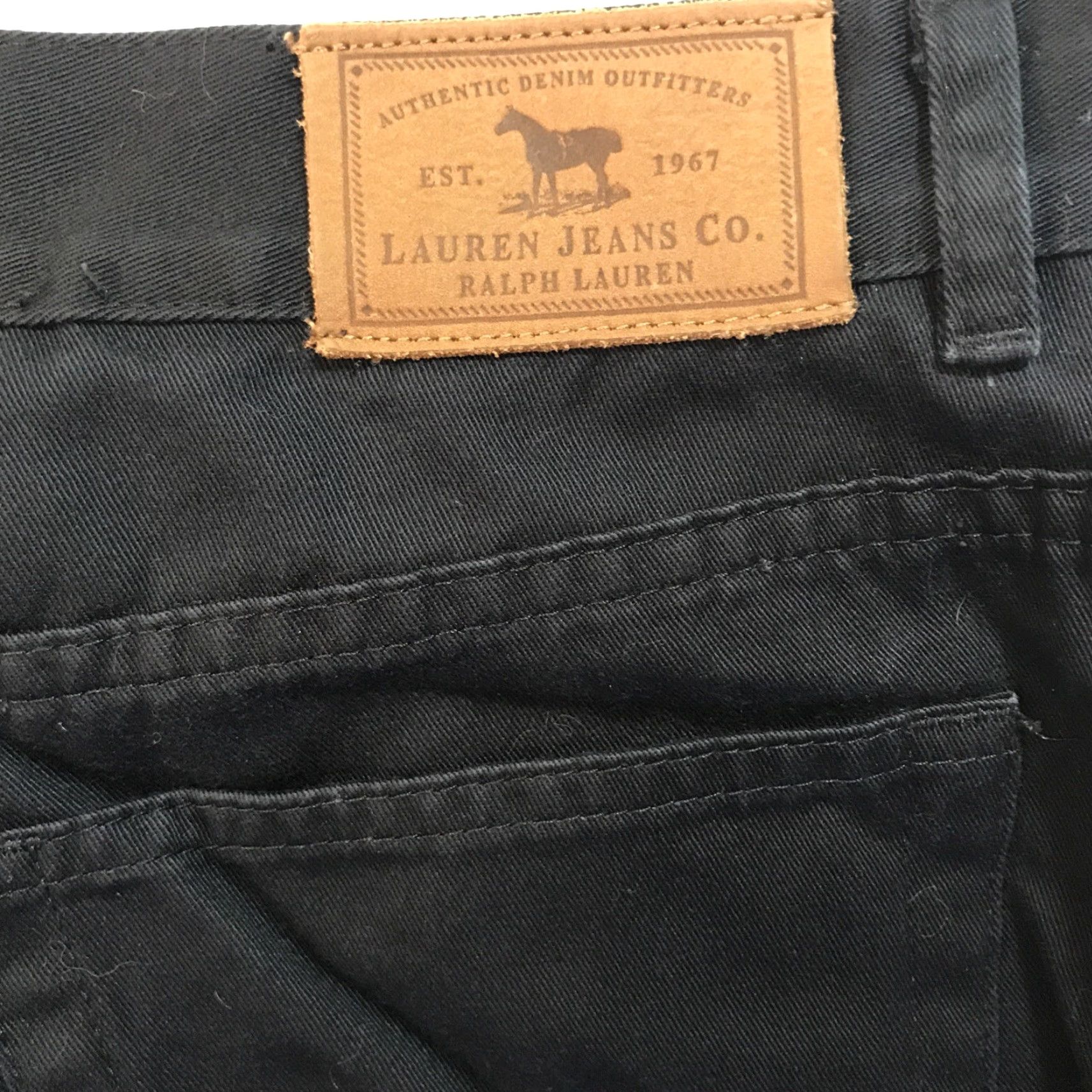 Ralph Lauren VINTAGE Polo Ralph Lauren Womens Pants Chino 30x31 Navy Blue Size 10 Regular Twill Cotton Logo Classic 90s Womens Size 32" / US 10 / IT 46 - 7 Thumbnail