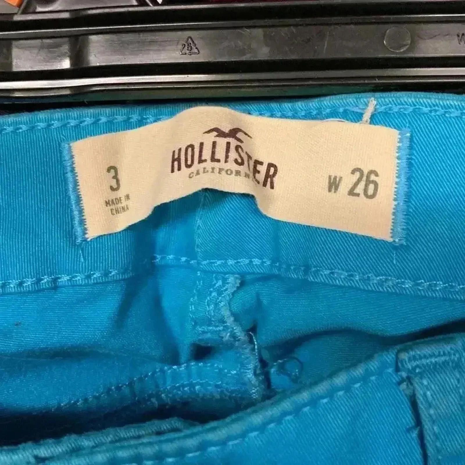 Designer Hollister Aqua Blue Skinny Jeans - Size 3/26 Size 30" / US 8 / IT 44 - 4 Thumbnail