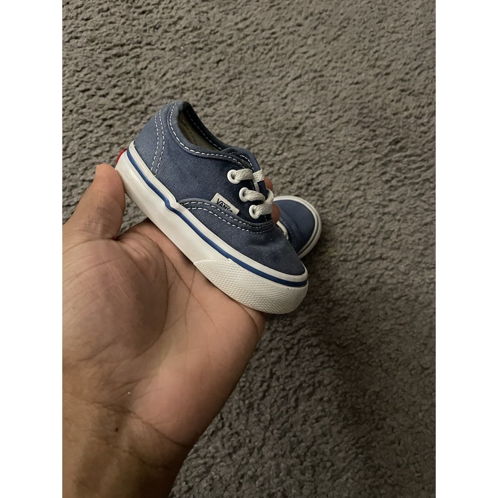 Vans Size 4c-Vans Authentic Canvas Shoes Blue Toddler Sneakers Size US 5 / EU 37 - 1 Thumbnail