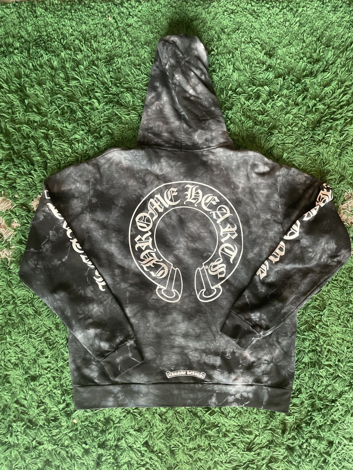 関税送料込 Chrome Hearts Horseshoe Hoodie Black Tie Dye Chrome Hearts Horseshoe Hoodie Black Tie Dye Men's - US