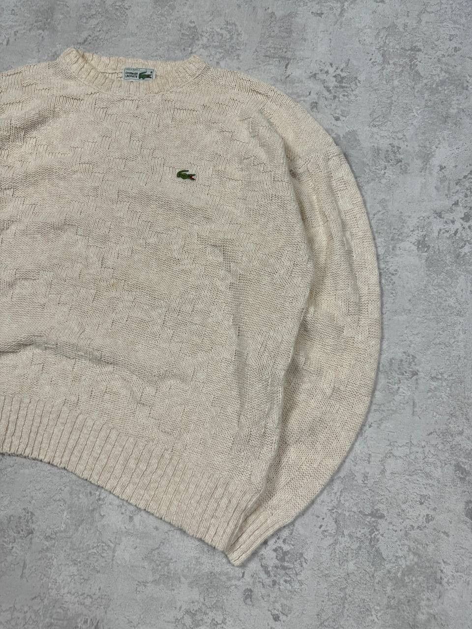 Lacoste Vintage Lacoste Beige Sweater Size 4 Size US M / EU 48-50 / 2 - 2 Thumbnail