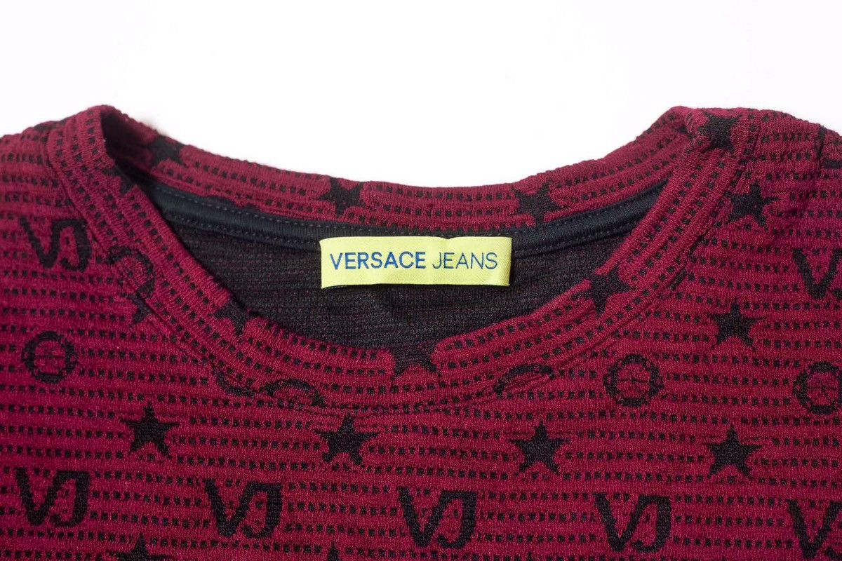 Versace Versace Jeans Mens Monogram Stretch Shirt Size US S / EU 44-46 / 1 - 3 Thumbnail