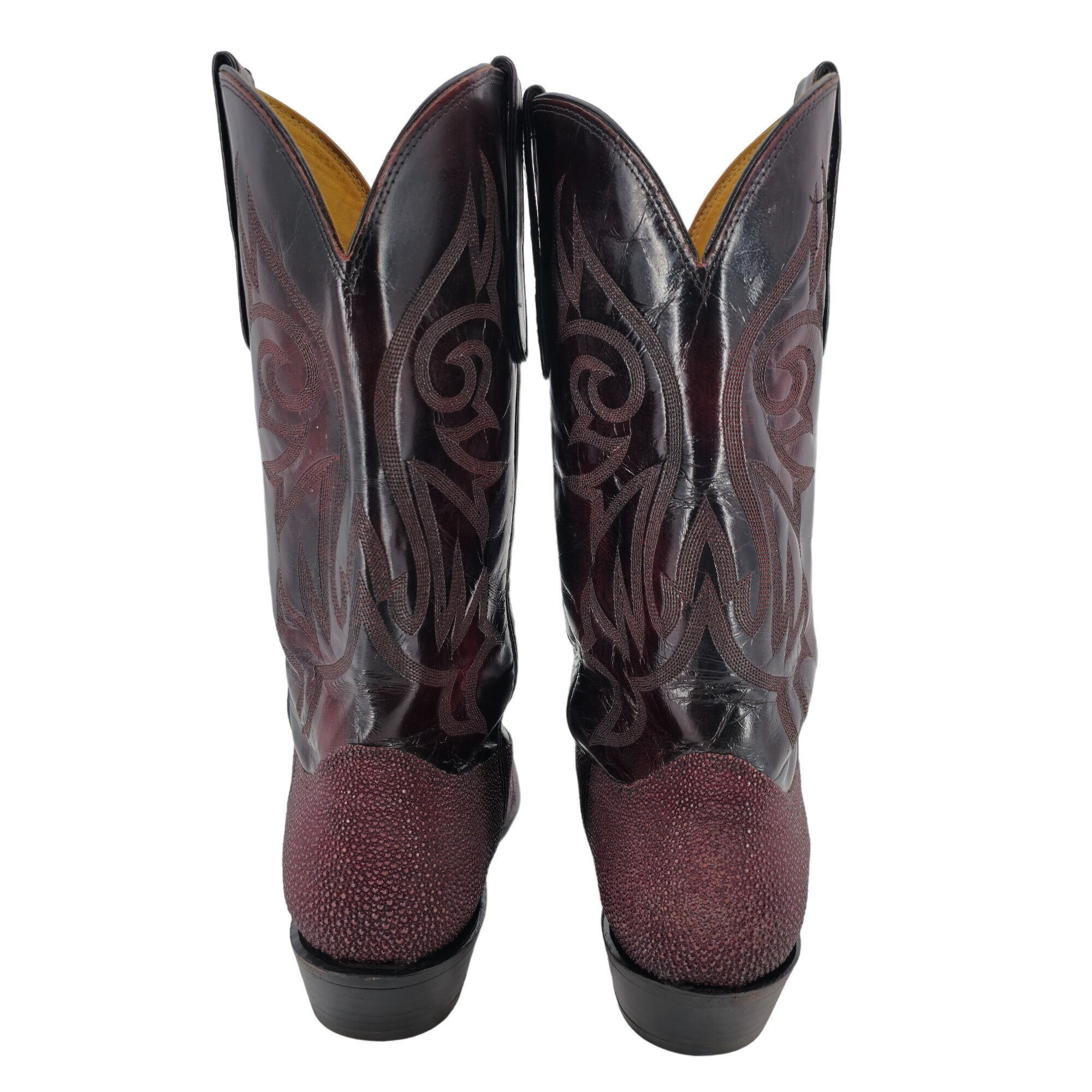 Nocona Nocona Stingray Red Mens Size 11.5D Maroon Burgundy Leather Size US 11.5 / EU 44-45 - 6 Thumbnail