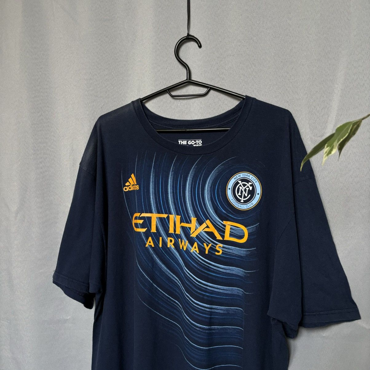 Adidas Adidas Manchester City FC Pirlo 21 blue xxl cotton t-shirt Size US XXL / EU 58 / 5 - 4 Thumbnail