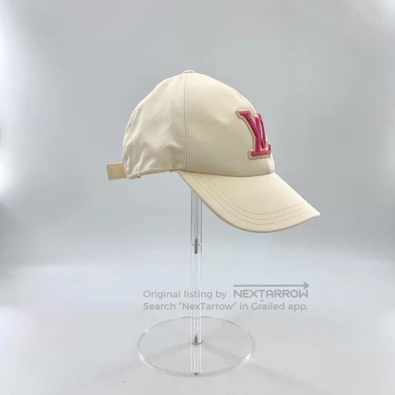 Louis Vuitton Louis Vuitton Signature beige logo flocked cotton cap Size ONE SIZE - 3 Thumbnail