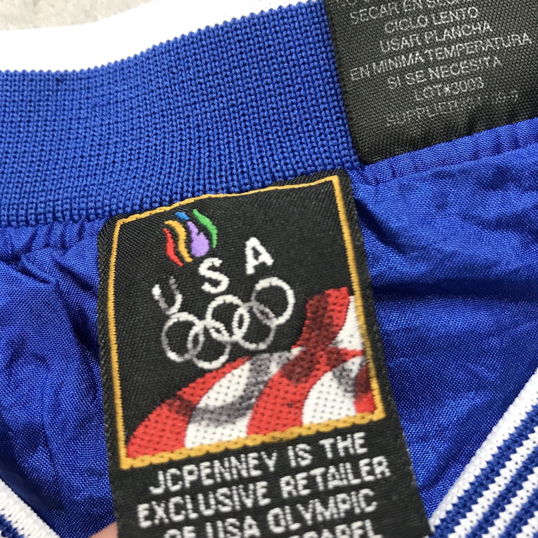 Vintage VINTAGE Olympics Jacket Mens Large Blue White Windbreaker Pullover JC Penney 90s Size US L / EU 52-54 / 3 - 4 Thumbnail