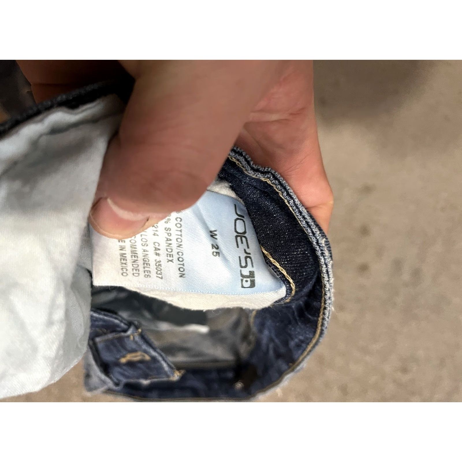 Vintage Joe's Jeans Keagan Womens 25 Blue Mid Rise Straight Ankle Distressed Denim Jeans Size 42" / US 20 - 6 Thumbnail