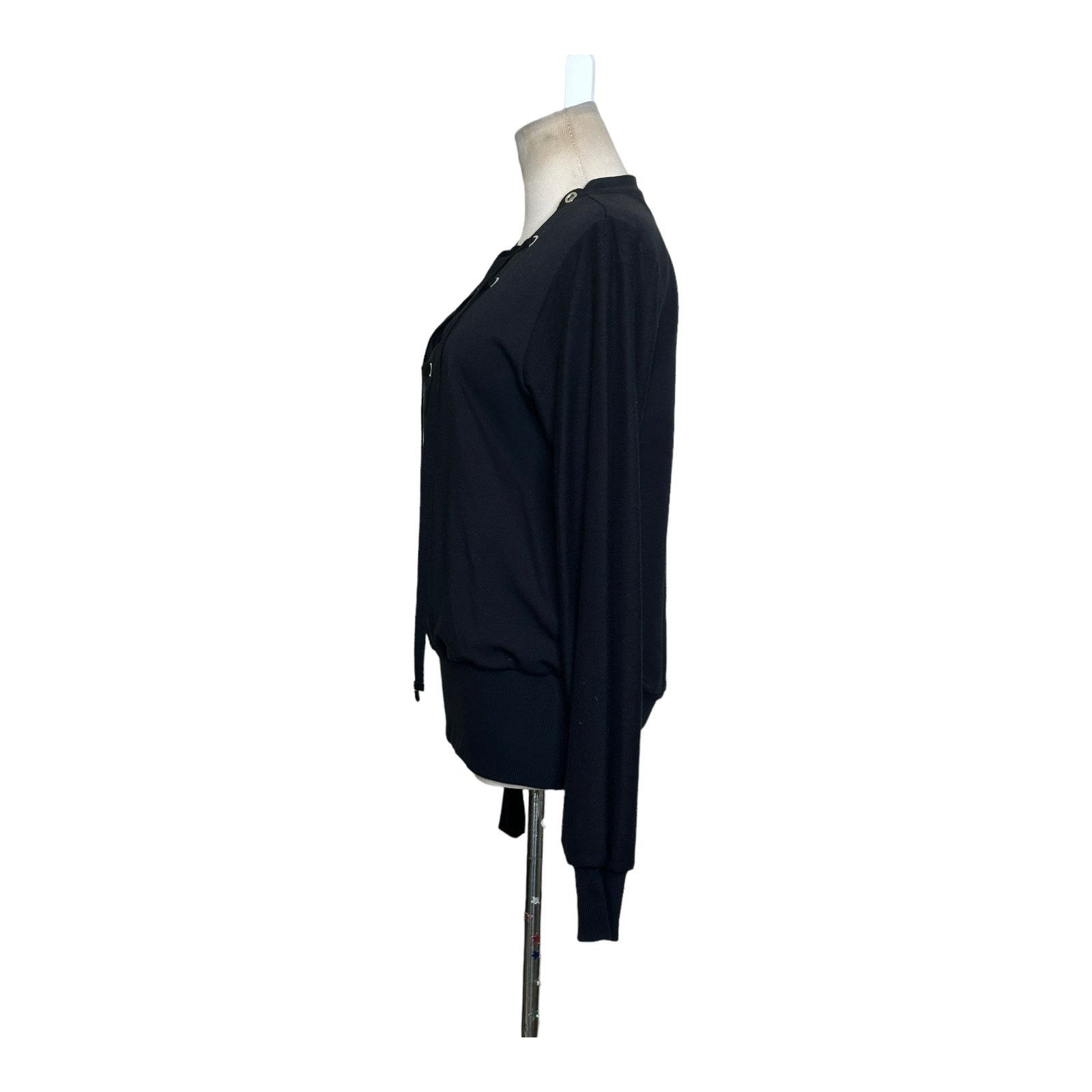 L'AGENCE L'agence Black Josilyn Lace Up Sweatshirt size Small Size S / US 4 / IT 40 - 8 Thumbnail