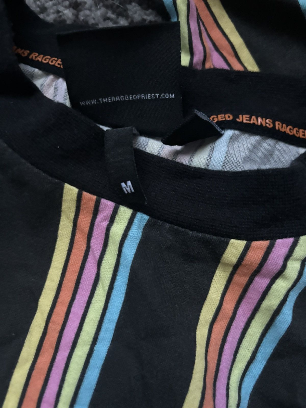 Designer × Japanese Brand × Vintage Vintage Ragged Jeans y2k Rainbow Skater long sleeve Size M / US 6-8 / IT 42-44 - 5 Thumbnail