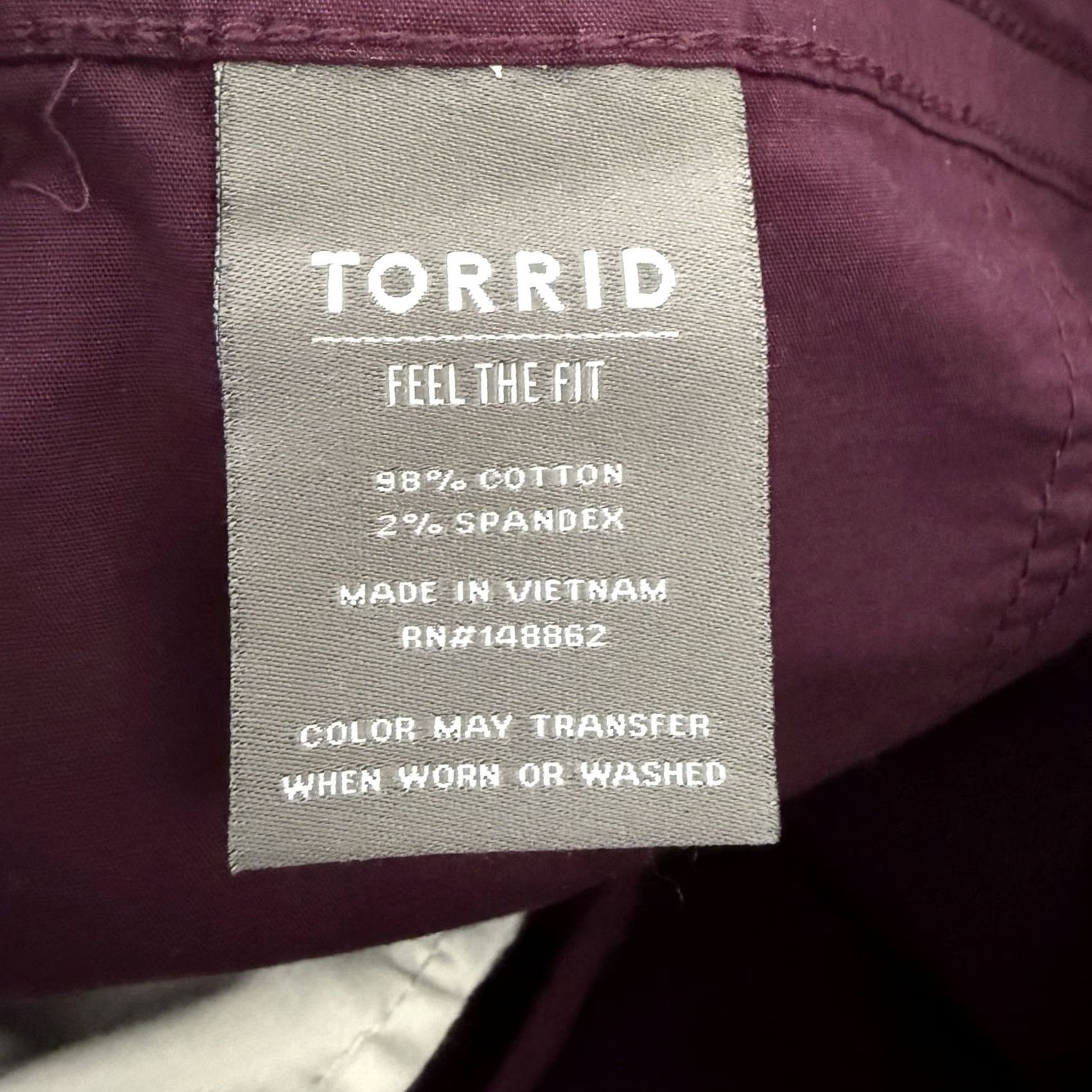 Torrid Torrid Purple Joggers Womens 3R Pants Pull On Elastic Waist 31" Inseam Lightweight Tapered Casual Damns Womens Size 26" / US 2 / IT 38 - 6 Thumbnail