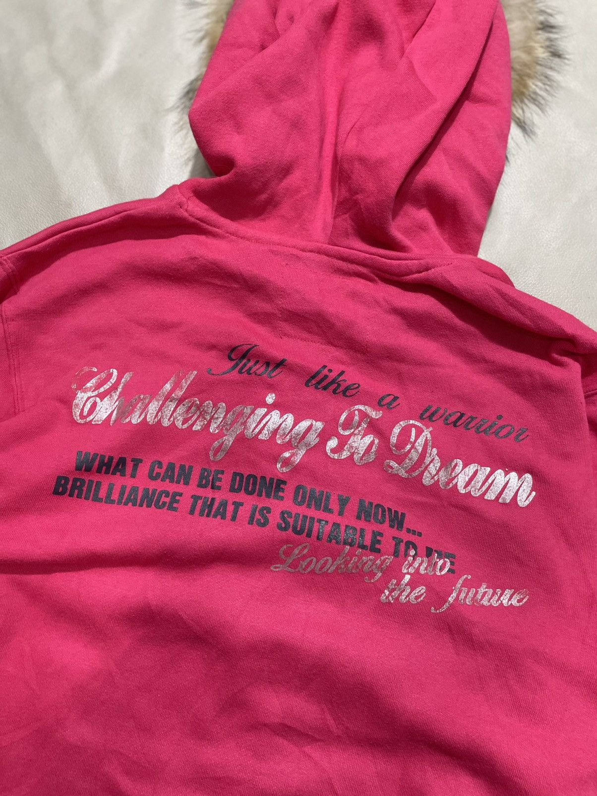 Hysteric Glamour Jadiss Poem Fur Hoodie Pink Tribal lgb ifsix style Size US L / EU 52-54 / 3 - 4 Thumbnail
