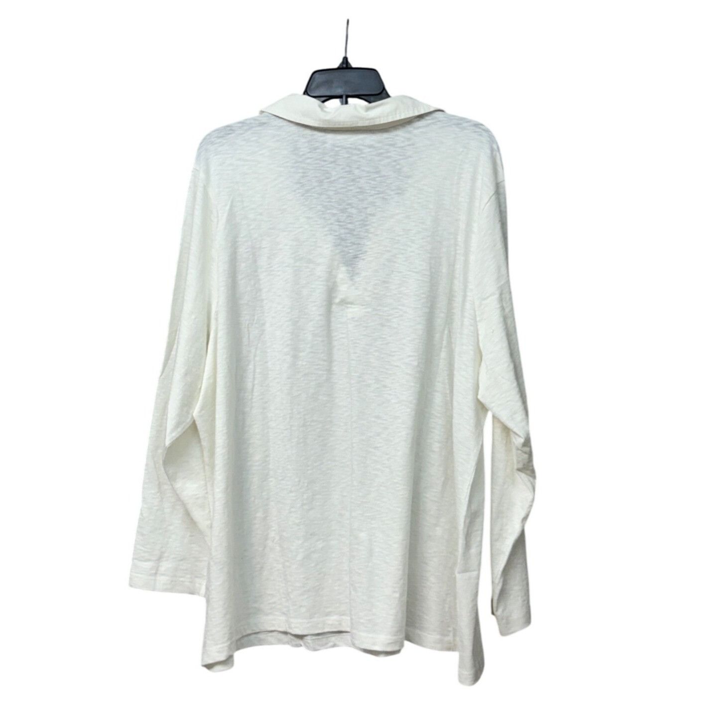 Other Karen Scott Size Cotton Open-Neck Polo Top, Bright White, 4 Size ONE SIZE - 4 Thumbnail