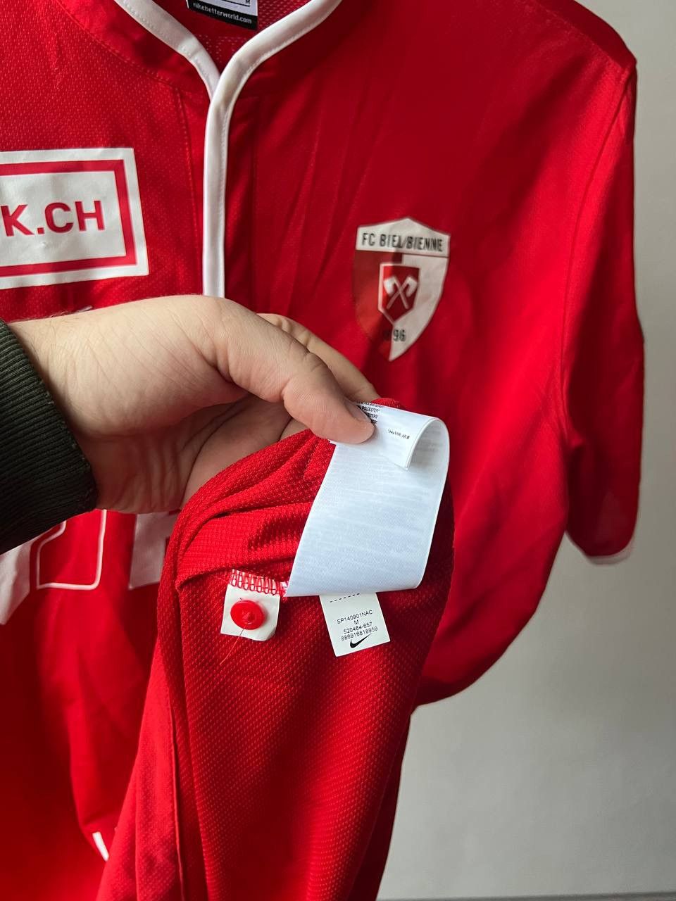 Nike 2012/13 FC BIEL/BIENNA #12 MATCH WORN HOME SOCCER JERSEY M Size US M / EU 48-50 / 2 - 10 Thumbnail